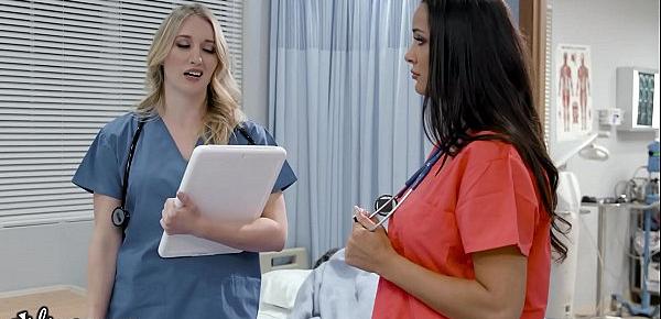  Girlsway Hot Rookie Nurse With Big Tits Has A Wet Pussy Formation With Her Superior